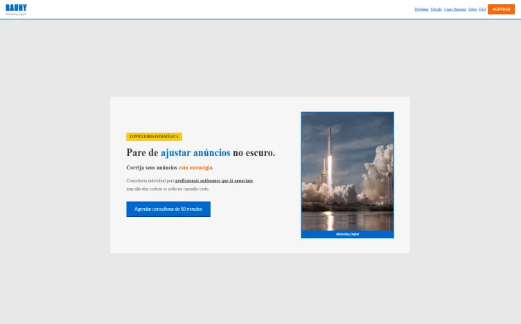 Site concorrente - Antes